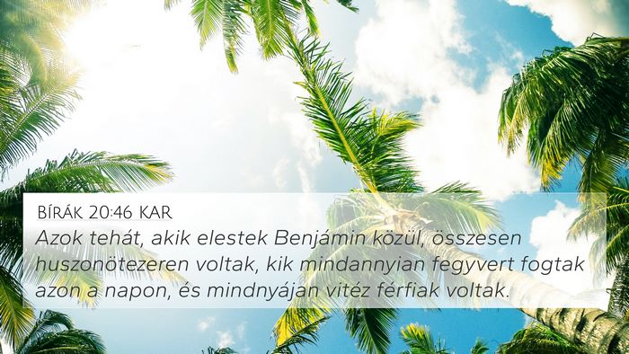 Bírák 20:46 KAR Bible Verse Image