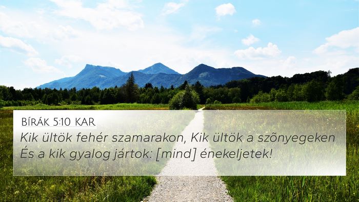 Bírák 5:10 KAR Bible Verse Image