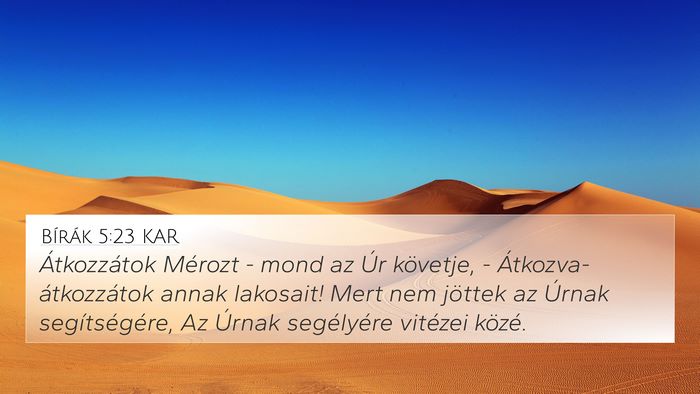 Bírák 5:23 KAR Bible Verse Image