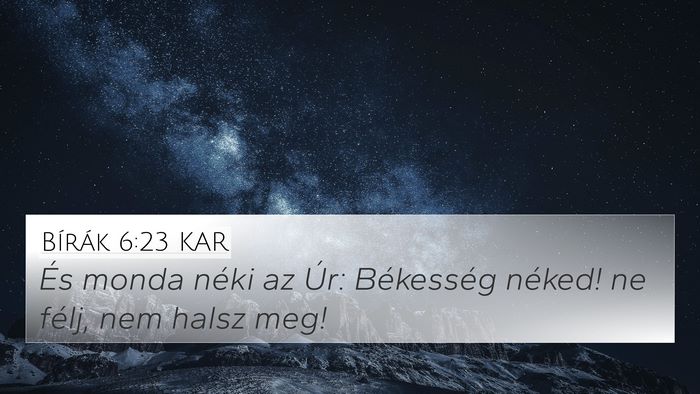 Bírák 6:23 KAR Bible Verse Image
