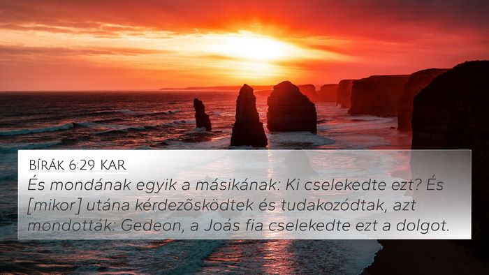 Bírák 6:29 KAR Bible Verse Image