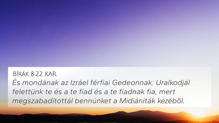 Bírák 8:22 KAR Bible Verse Image