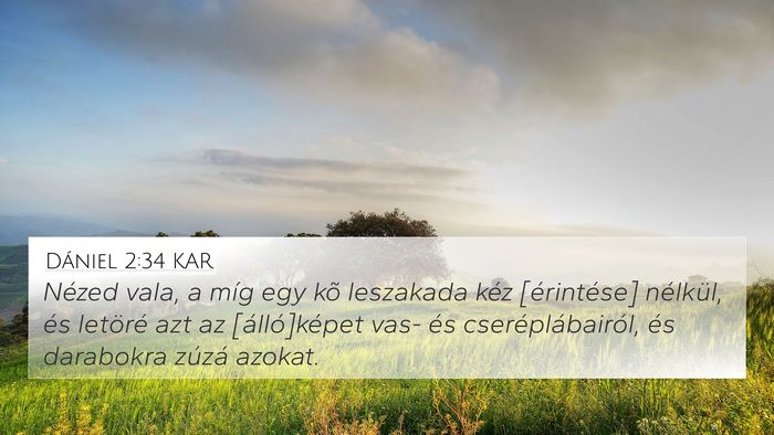 Dániel 2:34 KAR Bible Verse Image