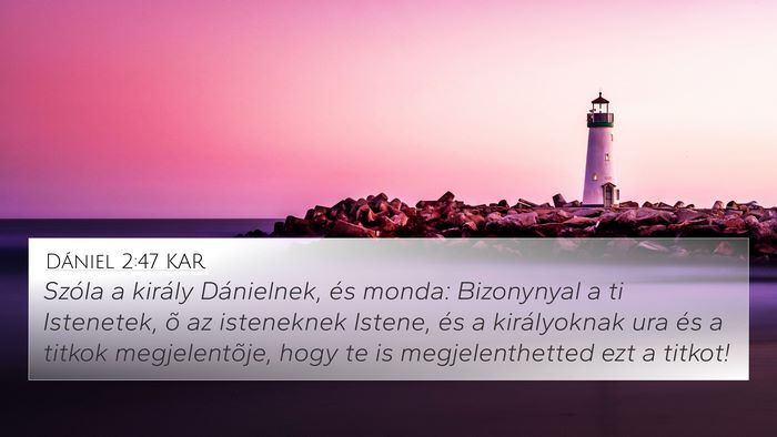 Dániel 2:47 KAR Bible Verse Image