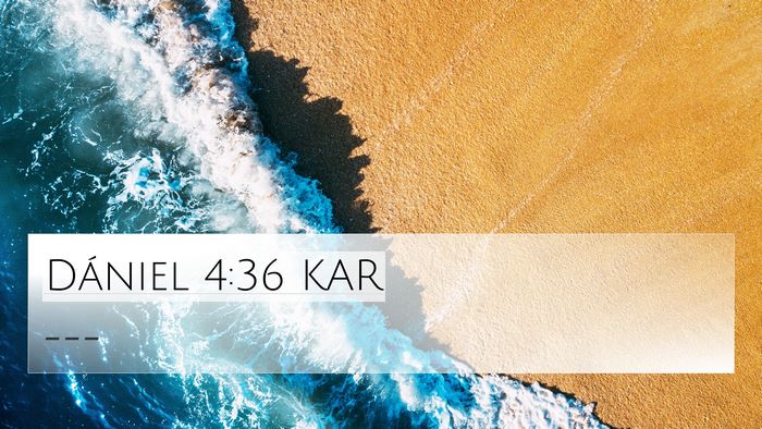 Dániel 4:36 KAR Bible Verse Image