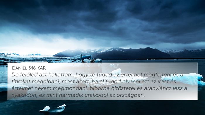 Dániel 5:16 KAR Bible Verse Image