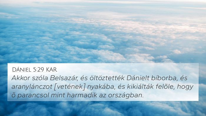 Dániel 5:29 KAR Bible Verse Image