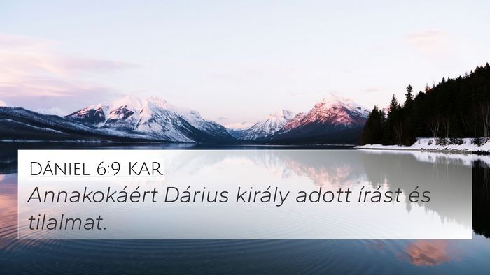 Dániel 6:9 KAR Bible Verse Image