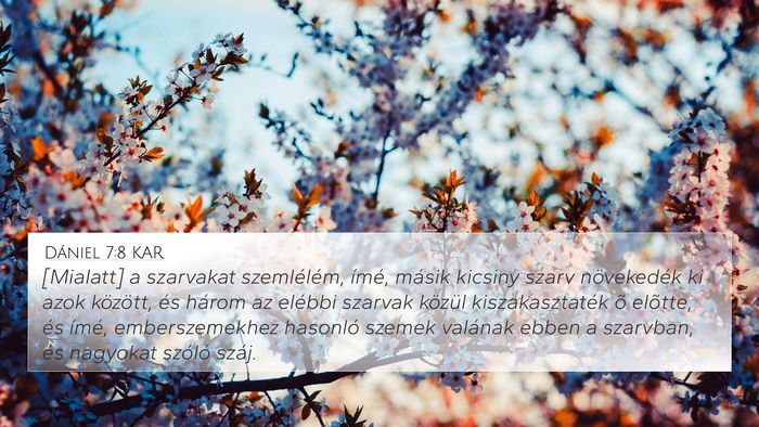 Dániel 7:8 KAR Bible Verse Image