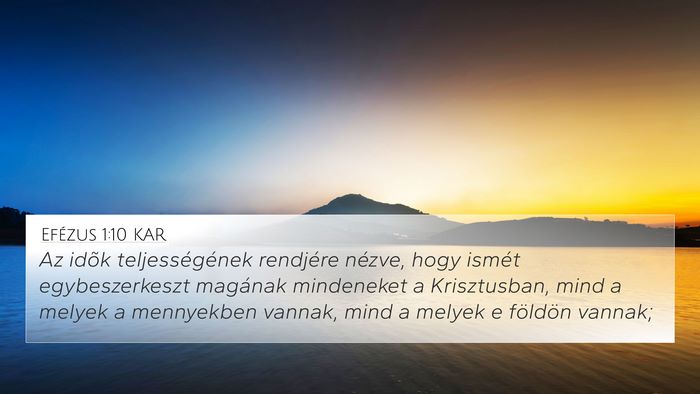Efézus 1:10 KAR Bible Verse Image