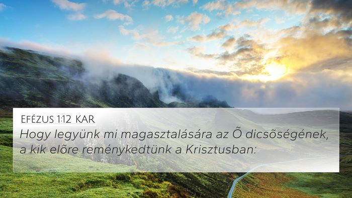 Efézus 1:12 KAR Bible Verse Image