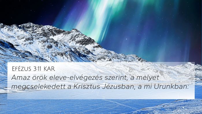 Efézus 3:11 KAR Bible Verse Image