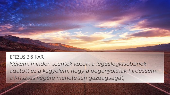 Efézus 3:8 KAR Bible Verse Image