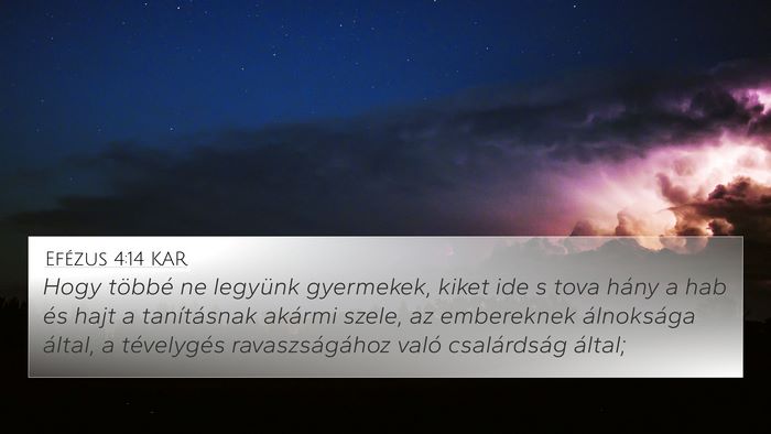 Efézus 4:14 KAR Bible Verse Image