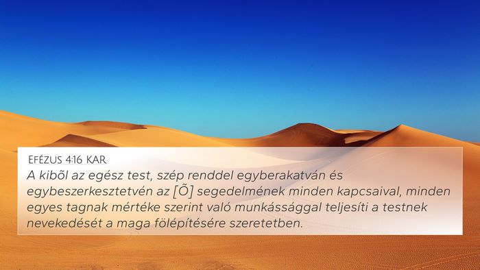 Efézus 4:16 KAR Bible Verse Image