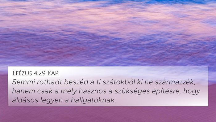 Efézus 4:29 KAR Bible Verse Image