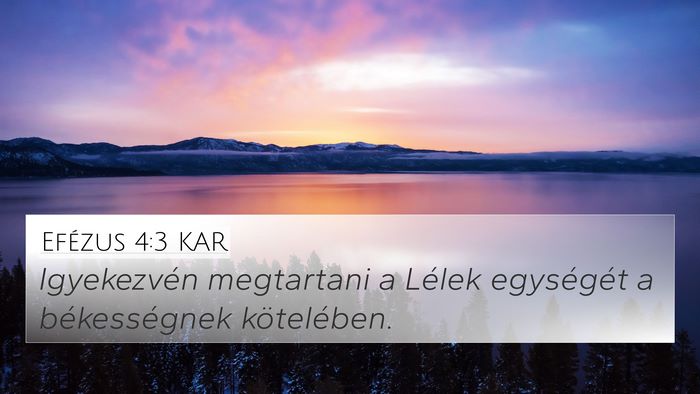 Efézus 4:3 KAR Bible Verse Image