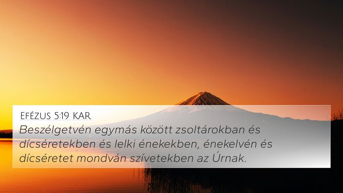 Efézus 5:19 KAR Bible Verse Image
