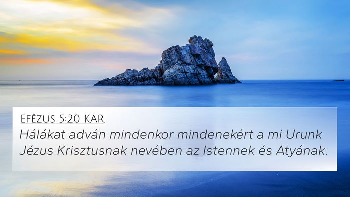 Efézus 5:20 KAR Bible Verse Image