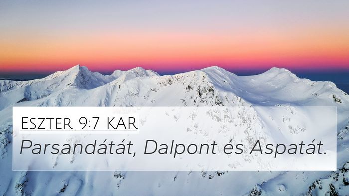 Eszter 9:7 KAR Bible Verse Image