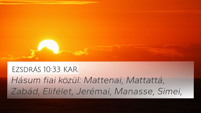 Ezsdrás 10:33 KAR Bible Verse Image