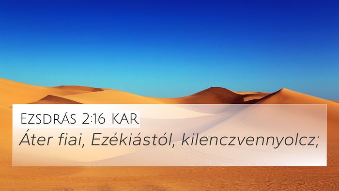 Ezsdrás 2:16 KAR Bible Verse Image