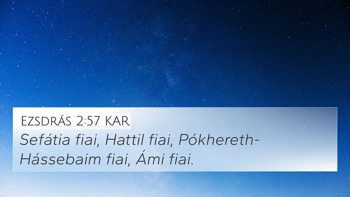 Ezsdrás 2:57 KAR Bible Verse Image