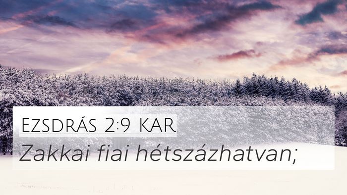 Ezsdrás 2:9 KAR Bible Verse Image