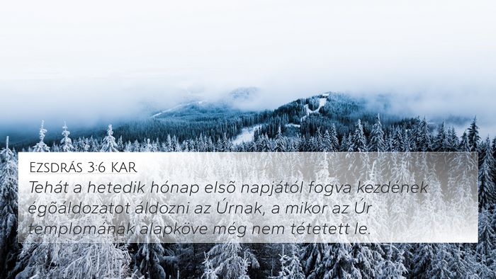 Ezsdrás 3:6 KAR Bible Verse Image