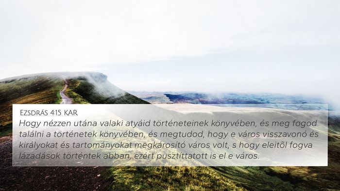 Ezsdrás 4:15 KAR Bible Verse Image