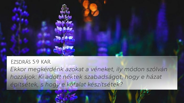 Ezsdrás 5:9 KAR Bible Verse Image