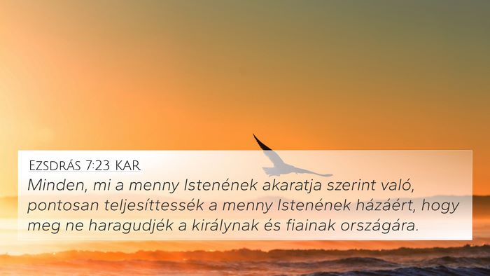 Ezsdrás 7:23 KAR Bible Verse Image
