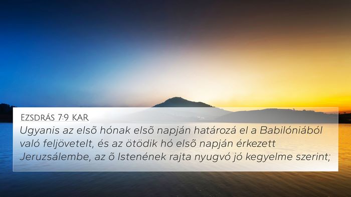 Ezsdrás 7:9 KAR Bible Verse Image