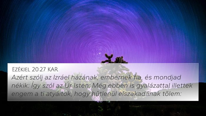 Ezékiel 20:27 KAR Bible Verse Image