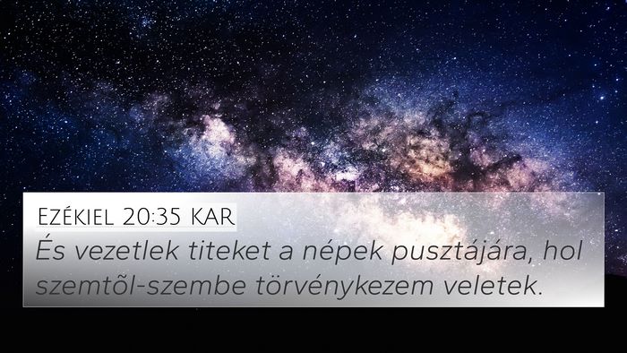 Ezékiel 20:35 KAR Bible Verse Image
