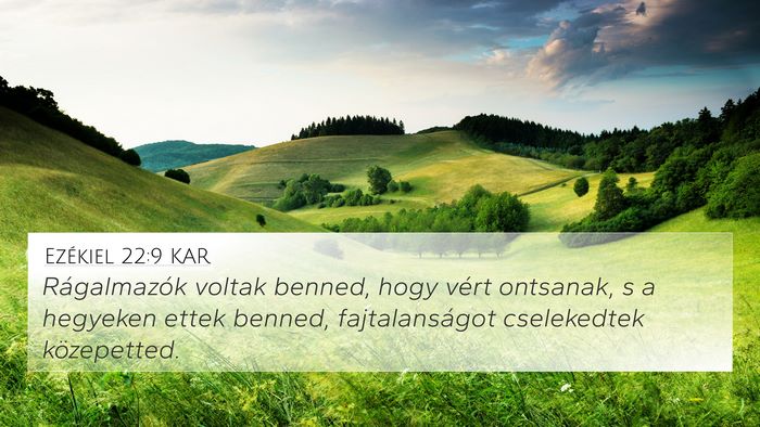 Ezékiel 22:9 KAR Bible Verse Image