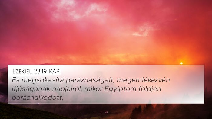 Ezékiel 23:19 KAR Bible Verse Image