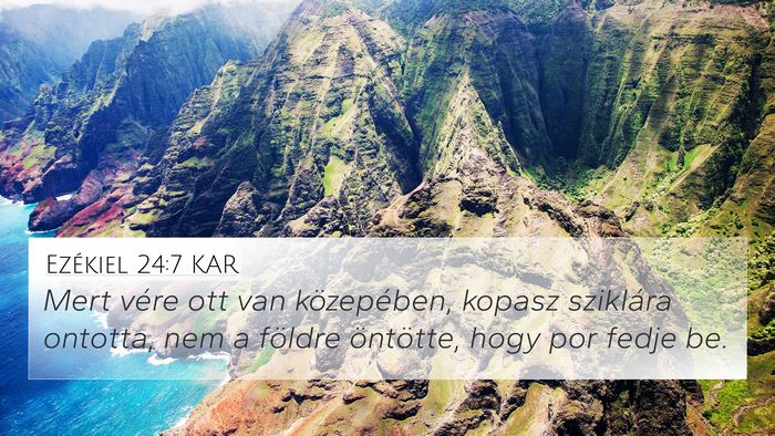 Ezékiel 24:7 KAR Bible Verse Image