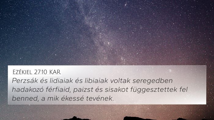 Ezékiel 27:10 KAR Bible Verse Image
