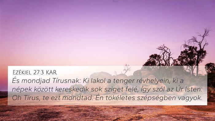 Ezékiel 27:3 KAR Bible Verse Image