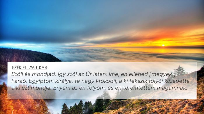Ezékiel 29:3 KAR Bible Verse Image