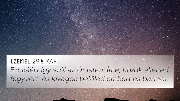 Ezékiel 29:8 KAR Bible Verse Image