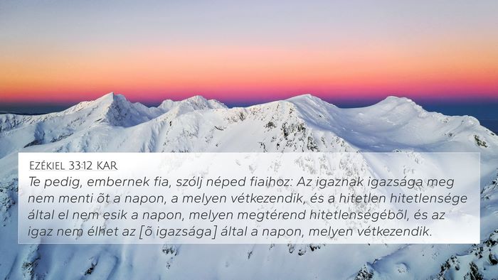 Ezékiel 33:12 KAR Bible Verse Image