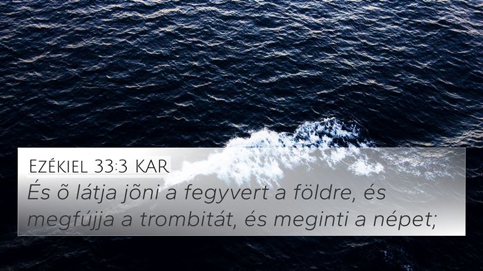 Ezékiel 33:3 KAR Bible Verse Image