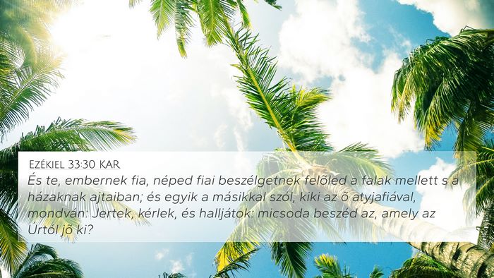 Ezékiel 33:30 KAR Bible Verse Image