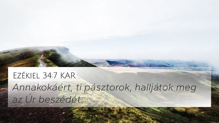 Ezékiel 34:7 KAR Bible Verse Image