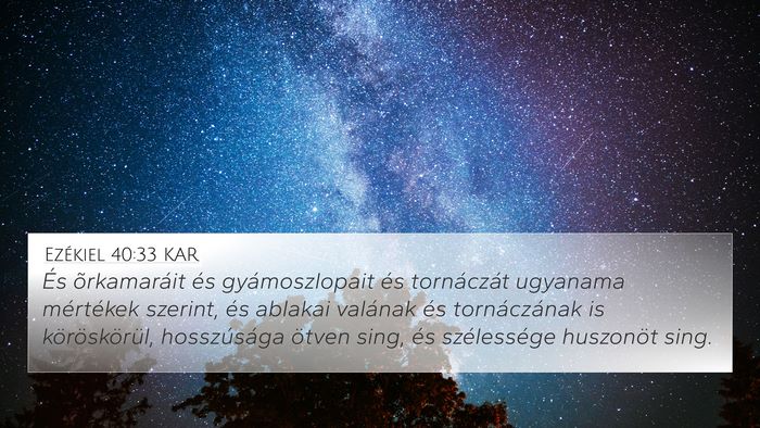 Ezékiel 40:33 KAR Bible Verse Image