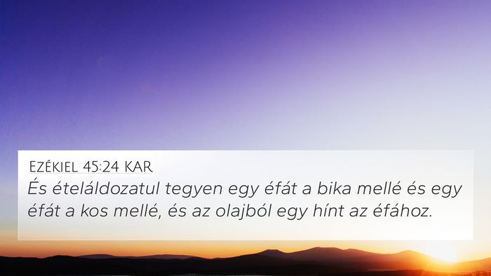 Ezékiel 45:24 KAR Bible Verse Image