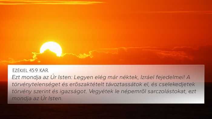 Ezékiel 45:9 KAR Bible Verse Image