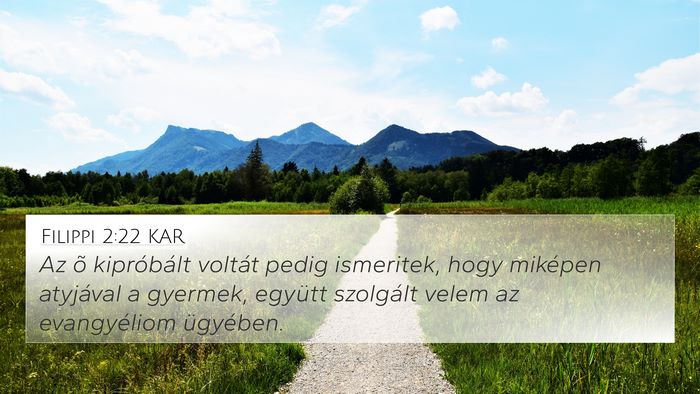 Filippi 2:22 KAR Bible Verse Image